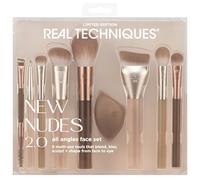 Real Techniques New Nudes 2.0, Pinceaux Multi-Angles + Éponge Kit, Lot de 6 | Accessoires de Maquillage Complets, pour Visage, Yeux et Sourcils, en Texture Liquide, Crème ou Poudre, Finition Naturelle