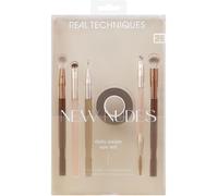 Real Techniques New Nudes Daily Swipe Eye Kit, Makeup Brushes For Eyeshadow, Liner, & Brows, Makeup Tape, For Natural Or Smokey Makeup Look, Synthetic Bristles, Cru Y-Free & Vegan, 7 Piece Set
