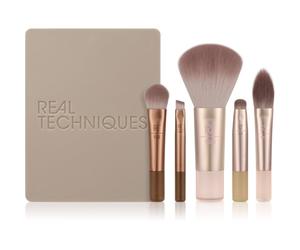 Real Techniques New Nudes On The Glow Mini Brush Kit kit de pinceaux de voyage 6 pcs