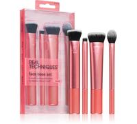 Real Techniques – Kit pinceaux maquillage Face Base Set Ultra Buff, 4 pièces Blanc (256/257/258/402)