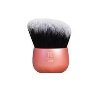Real Techniques Pinceau kabuki coudé, pour application de poudre bronzante ou fond de teint, mélangeur de maquillage sans main, dense, poils synthétiques, manche en aluminium, végétalien et sans
