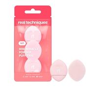 Real Techniques Trio Mini Miracle Powder Puff de, à fixer et à cuire, mini-bouffée de maquillage pour poudre en vrac et pressée,3 unités