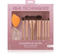Real Techniques Wrapped In Glow Brush + Sponge Set kit de pinceaux
