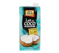 Real THAI Lait de Coco Sans Aucun Additif 1L/Boite - Liveraison Gratuite France (1 boite)
