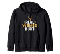 Real Women Hunt Hunting Hunter Life Adventure Nature Lover Sweat à Capuche