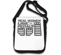 Real Women Use 3 Pedals Sac à bandoulière à transmission manuelle Blanc