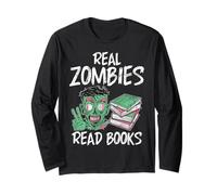 Real Zombies Lire des Livres Zombie Manche Longue