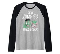 Real Zombies Lire des Livres Zombie Manche Raglan