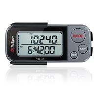 Realalt 3DTriSport Podomètre de Marche 3D avec Clip et Sangle eBook Gratuit | 30 Jours de mémoire précise Compteur de Pas de Distance de Marche, kilomètre/kilomètre, Compteur de Calories, Moniteur