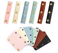 Realand Bandoulière de sac à main avec 3 boutons-pression, en cuir et daim, protection pour sac, portefeuille, valise, bandoulière, rembourrage, poignée de bagage, lot de 12 pièces