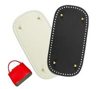 Realand Lot de 2 bas ovales de grande taille pour le crochet, avec trous pour façonner des sacs, fournitures de fabrication de sacs à main en cuir, bas de panier de crochet pour base de crochet