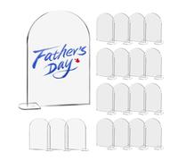 Realand Lot de 20 panneaux en acrylique transparent avec support, arche vierge en acrylique pour table de mariage, réception, événement, fête, restaurant