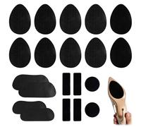 Realand Lot de 5 paires de semelles antidérapantes sur le dessous des chaussures, protection de semelle (résistante à la chaleur, sans trace, autocollant) + 10 coussinets de talon pour chaussures