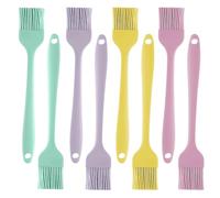 Realand Lot de 8 pinceaux à badigeonner en silicone pour huile, sauce, beurre, marinade, résistant à la chaleur pour cuisine, barbecue, lave-vaisselle, 20,7 cm