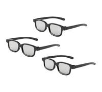 Reald Lot de 3 lunettes 3D polarisées circulaires non clignotantes passives pour vidéoprojecteur TV 3D format Reald Cinéma/Passif Polarisé - Lunettes 3D qui prennent en charge TV 3D et cinéma