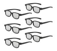 Reald Lot de 6 lunettes 3D circulaires polarisées non clignotantes pour projecteur TV 3D format Reald Cinéma/Passif Polarisé 3D - Lunettes 3D qui prennent en charge TV 3D et cinéma
