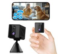 realhide Caméra espion cachée WiFi 5 GHz 2025, caméra de sécurité intérieure sans fil 4K, caméra de surveillance, caméra de surveillance pour animaux domestiques et de voiture avec une plus longue