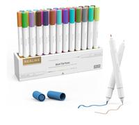 REALIKE Ensemble de stylos à double pointe pour Cricut Joy Fine Point Pen Write Drawing Compatible avec Circuit Joy 0.4 tip et 1.0 tip