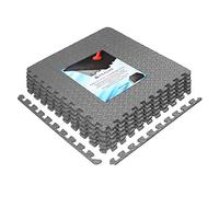 REALIKE Tapis de protection de sol en mousse EVA pour exercices de fitness, sport, jeux d'enfants (60 x 60 cm), Gris - 6 carreaux, 24 Square Feet-6 Tiles