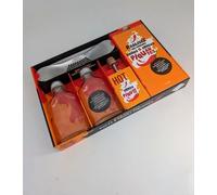 Réalisez Vos Propres Huiles & Sauces Piquantes - Coffret Avec 2 Petites Bouteilles En Verre + 1 Presse-Ail En Inox + 1 Bec Verseur Adapté
