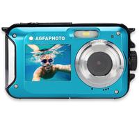 Realishot Wp8000-Appareil Photo Numérique Étanche,3M/10,24 Mp,Vidéo Full Hd,Double Écran Lcd,Zoom Digital 16X,Stabilisateur Numérique,Batterie Lithium-Bleu