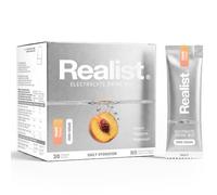 REALIST® Électrolytes Sans Sucre [30 STICKS] Électrolytes en Poudre | DAILY Electrolytes Sugar Free, pour Sport, Quotidien et Chaleur - Sodium, Potassium et Magnésium - KETO | Goût Pêche