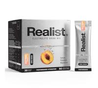 REALIST® Électrolytes Sans Sucre [30 STICKS] Électrolytes en Poudre | High Salt PERFORMANCE Electrolytes - pour Sport et Effort - Sodium, Potassium, Magnésium - KETO | Goût Pêche Salée