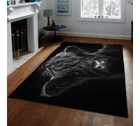 Réaliste Animal Faune Vache Noire Imprimer Tapis De Ferme pour Adulte Chambre Décor Lavable Doux Mince Tapis Salon 160x200cm
