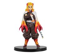 Réaliste Figurine d'action de l'anime Demon Slayer Kyojuro Rengoku Statue de l'épéiste Flame Hashira Jouet Gfit Figurine de manga à