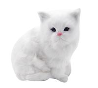 RéAliste Mignon Simulation en Peluche en Peluche Blanc Persan Chats Jouets Chat PoupéEs Table DéCor Enfants GarçOns Filles