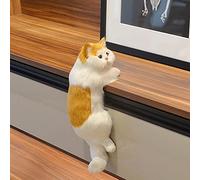 Réaliste Peluche Chat Figurine,Réaliste Suspendus Chaton Statuette,Simulation Chat Modèle Mignon Chaton Ornament Pour Accueil Bureau Chambre D'enfants Décor Cadeau-Garfield 13x15x31cm(5x6x12inch)