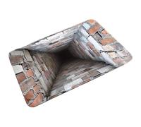 Realistic 3D Rug - Surreal Abstract Rug, Optical Illusion Door Mat for Entry Use, Woven Fabric Realistic Carpet with Home Accent, Artistic Hole Rugs, Art Doormat with Study Placement