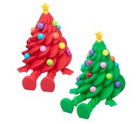 Realistic Artificial Christmas Tree | 2 Pieces Wooden Christmass Treee Sign-Rustic Trees Centerpiece | Table Decoration Figure for Collectors Bookcase Window Sill Bookshelf Nightstand Bedside