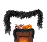 Realistic Black Garland Halloween 5.9ft Black Artificial Centerpiece