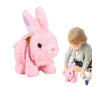 Realistic Bunny Plush - Interactive Stuffed Bunny Toy, 6.3x3.54x6.3 inches Electronic Pet Rabbit with Jumping, Twitching, and Shaking Ears, Cute Cuddly Plush for Kids, and Animal Lovers