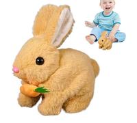 Realistic Bunny Toy, Easter Bunny Soft Doll Plush Toys, Interactive Game Rabbit Cute Dolls, Jumping and Shaking Ears Electronic Pet, Easter Basket Stuffers, for Kids