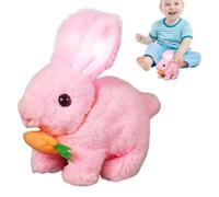 Realistic Bunny Toy, Easter Bunny Soft Doll Plush Toys, Interactive Game Rabbit Cute Dolls, Jumping and Shaking Ears Electronic Pet, Easter Basket Stuffers, for Kids