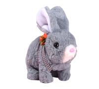 Realistic Bunny Toy, Interactive Plush Figure Toys, Cute Stuffed Bunny, Electronic Pet Rabbit, Ideal for Kids, Home Decoration, Playtime Fun, Indoor Use, 6.3x3.54x6.3 inches