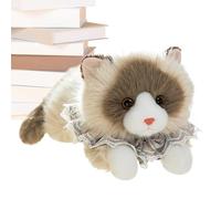 Realistic Cat Plush Toy - Soft Stuffed Animal, Cute Pet Design with Comfort, Detailed Fabric Build, Cuddly Companion Doll, Stuffed Cat for Bringing Warmth And Decorative Charm To Home, Office