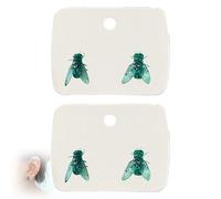 Realistic Fly Earrings, Novelty Personalized Prank Simulated Earring Halloween Costume Funny Novelty Abstract for Women Men (BLUE*2)
