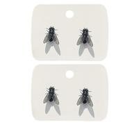 Realistic Fly Earrings, Simulation Mini Personalized Black Fly Earring, Prank Simulated Animal Earring, for Women (Black*2)