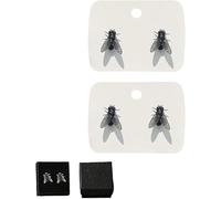 Realistic Fly Earrings, Simulation Mini Personalized Black Fly Earring, Unique Simulation Design Fly Earrings, Funny Novelty Abstract Gift (Black*2)