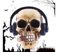 Realistic Skull Statue - Lifelike Fake Spooky Halloween Decor, Horror Skele