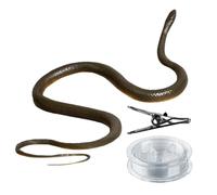 Realistic Snake Prank Toy - Clip On Fake Reptile with String, Interactive Moving Trick Prop, Simulation Snake Joke Gadget For Halloween Party Decor Golf Outdoor Pranks Fun