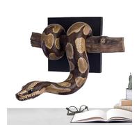 Realistic Snake Wall Decor, 3D Gothic Resin Figurine, Hand Painted Serpent Sculpture for Home Bedroom and Living Room, Professional Grade Gothic Wall Art, Weatherproof Resin, XL Display for Outdoor