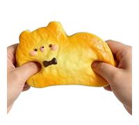 Realistic Toast Squeeze Toy, Cute Bear Toys, Soft Stress Comfort Fidget with Sturdy Build, Fun Party Favor with Playful Design, Relaxation Toy, Calming for Office and Study Rooms