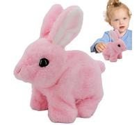 Realistisches Kaninchen Spielzeug - 6,3 pouces Plüsch Realistischer Interaktiver Hāse | Interaktiver Bunny Mit Bewegung, Weich & Lebendig | Elektronisches Stofftier Geschenk Für Kinder, Juńgen