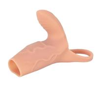 Realistixxx RealSleeve Manchette de pénis clitoris avec vibration, extension du pénis et agrandissement de la circonférence, jouet pour couple avec tic-tac clitoris, 10 modes, rechargeable par USB