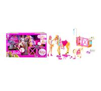 REALITE Barbie - Coffret toilettage des chevaux, poupée incluse - Accessoire Poupée Mannequin - Dès 3 ans