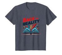 Réalité de la rentrée Scolaire : Fournitures Amusantes pour étudiants T-Shirt, Enfant, Bleu Chiné, 10 Ans